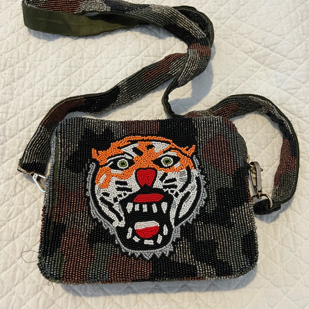Beaded Tiana Tiger bag